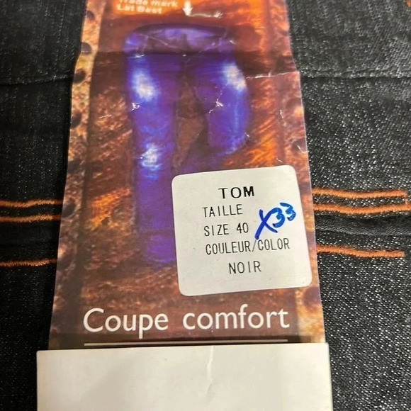 Y2K, VTG, ORANGE RIVER ,NWT men black jeans 40x33,relax fit ,zipper TOM STYLE - Picture 14 of 14